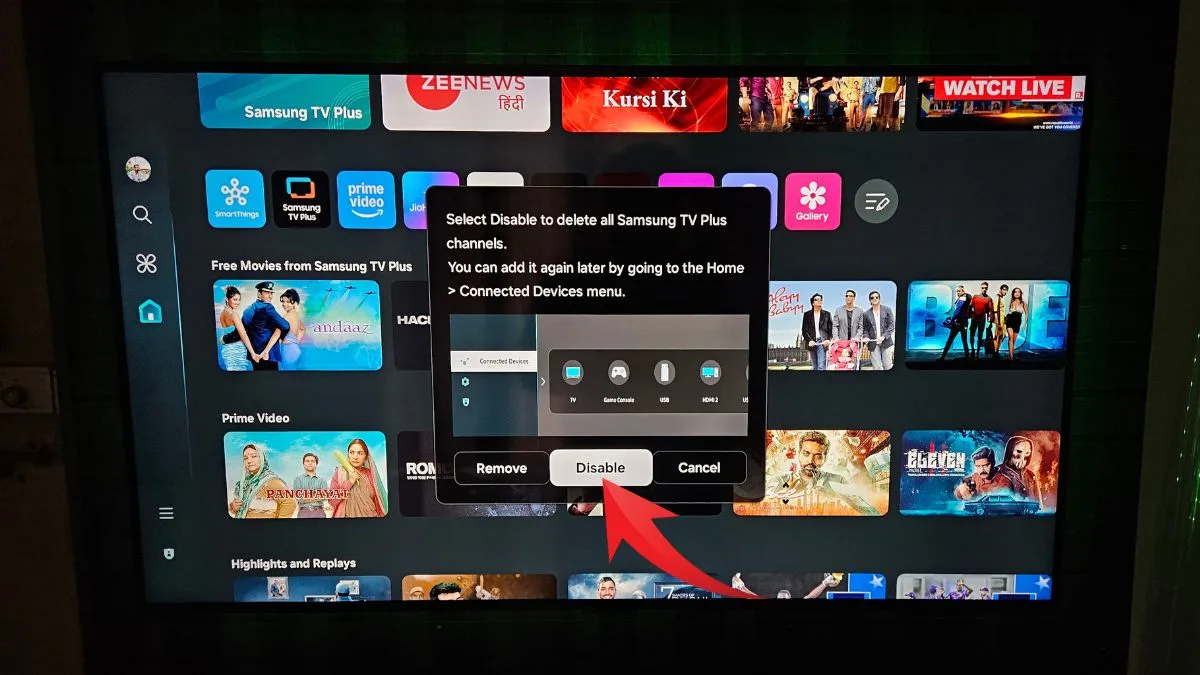 Disabled Samsung TV Plus From Auto-Playing