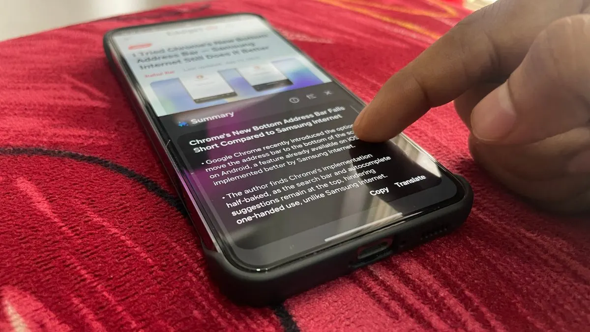Galaxy AI on Samsung Internet