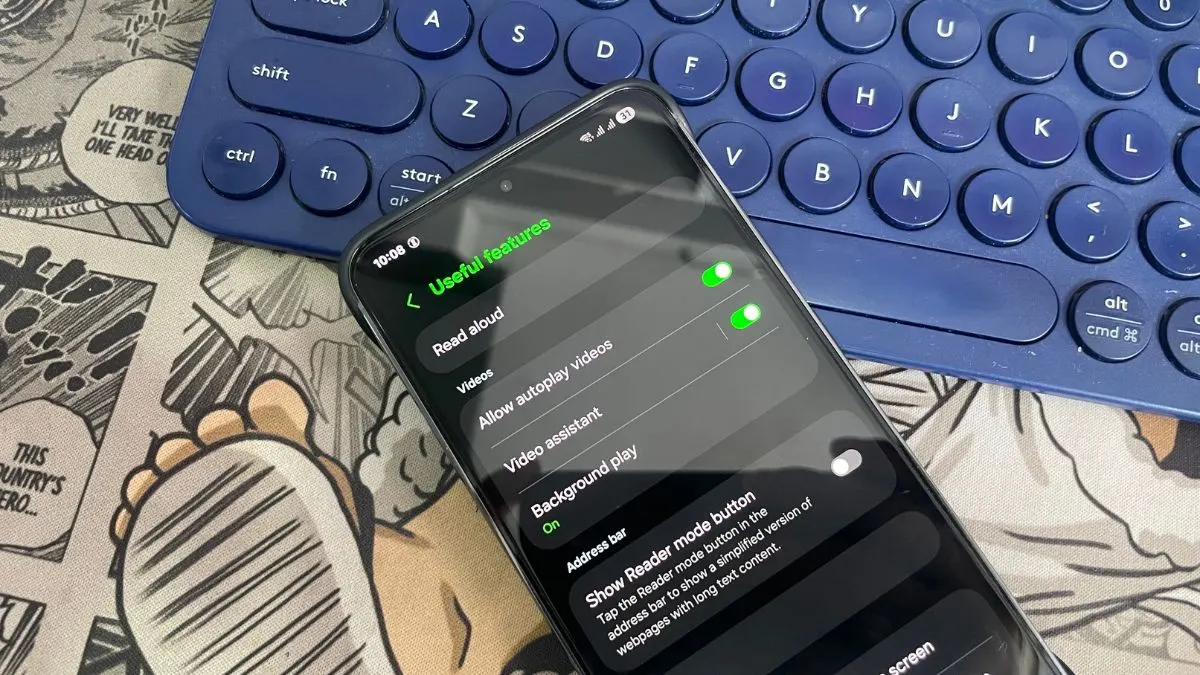 Media feature on Samsung Internet