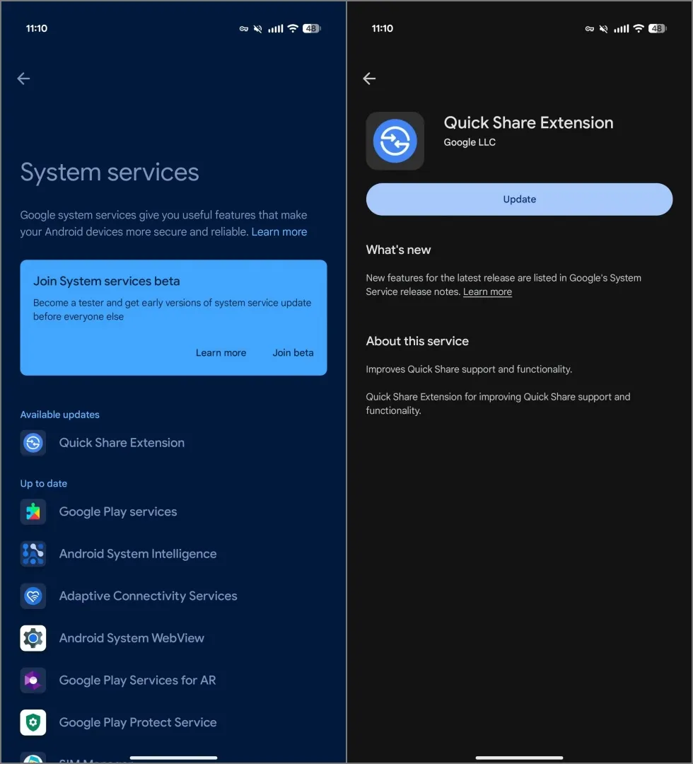 Install Quick Share Extension