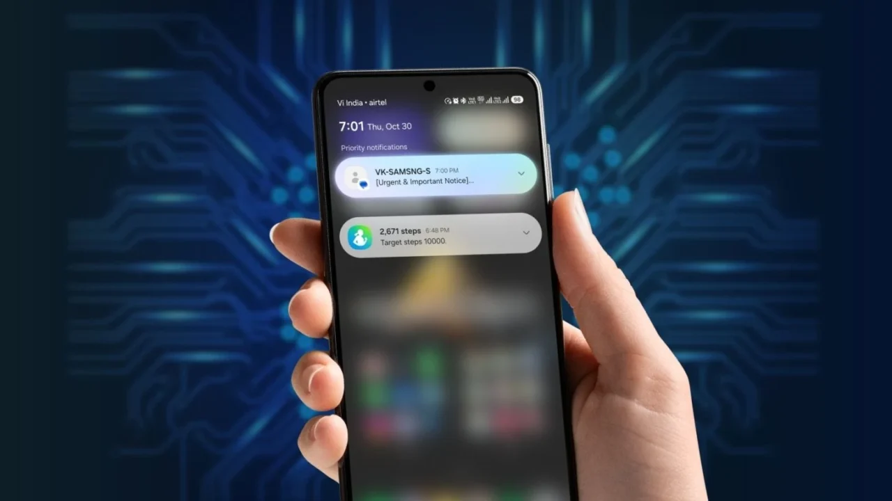 Priority notification feature on One UI 8.5