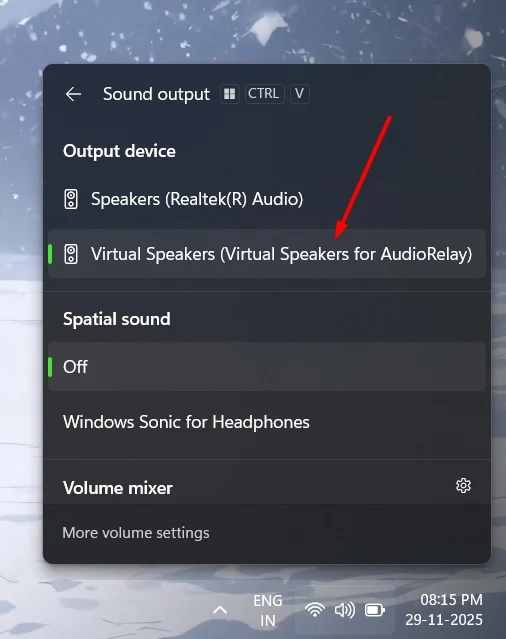 change sound output on windows 11
