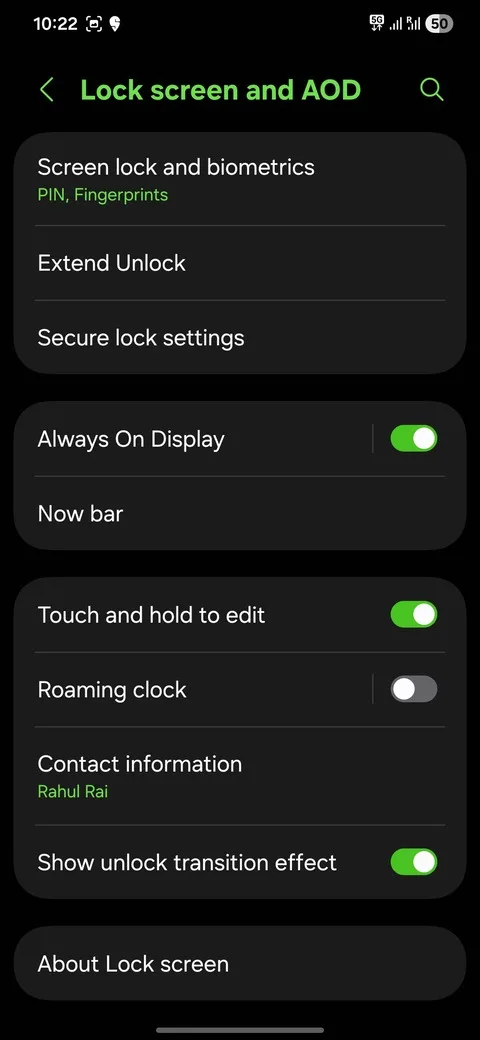 disable roaming clock on samsung galaxy