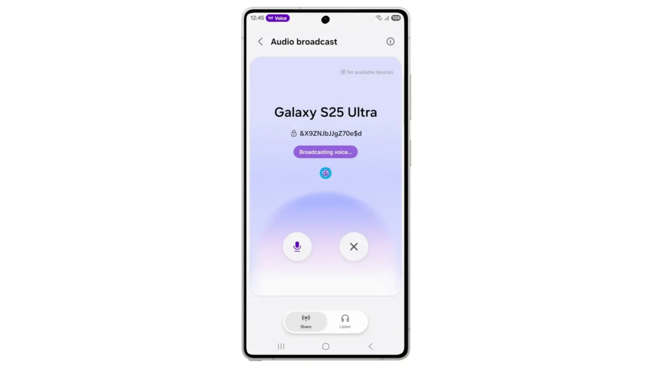 Audio Broadcast One UI 8.5