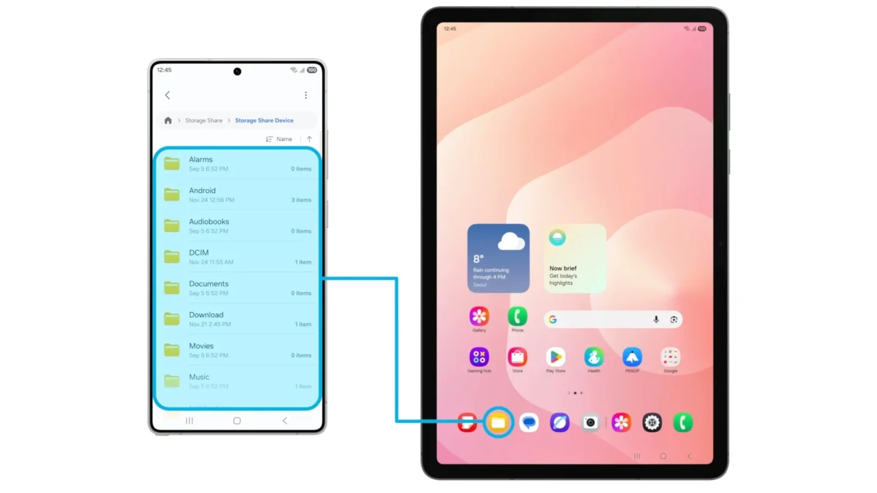 File Manager access wirelessly on One UI 8.5