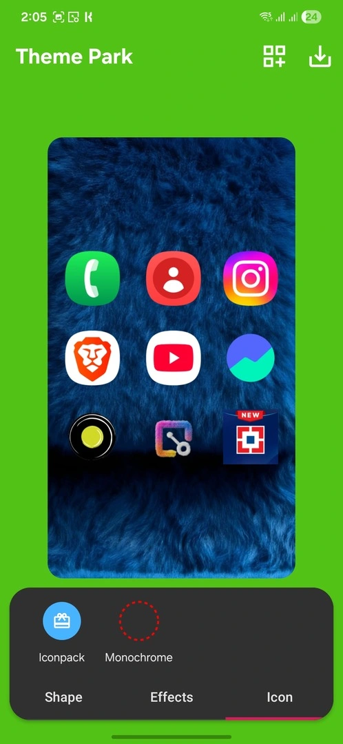App Fluffy Icon Pack using Theme Park