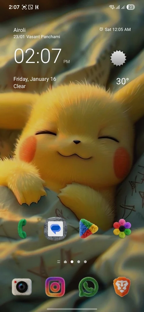 Free Fluffy Icon Pack on home screen