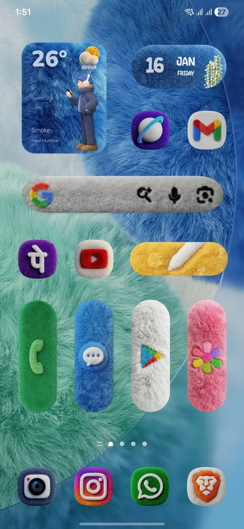 Free Fluffy Widgets Pack on home screen