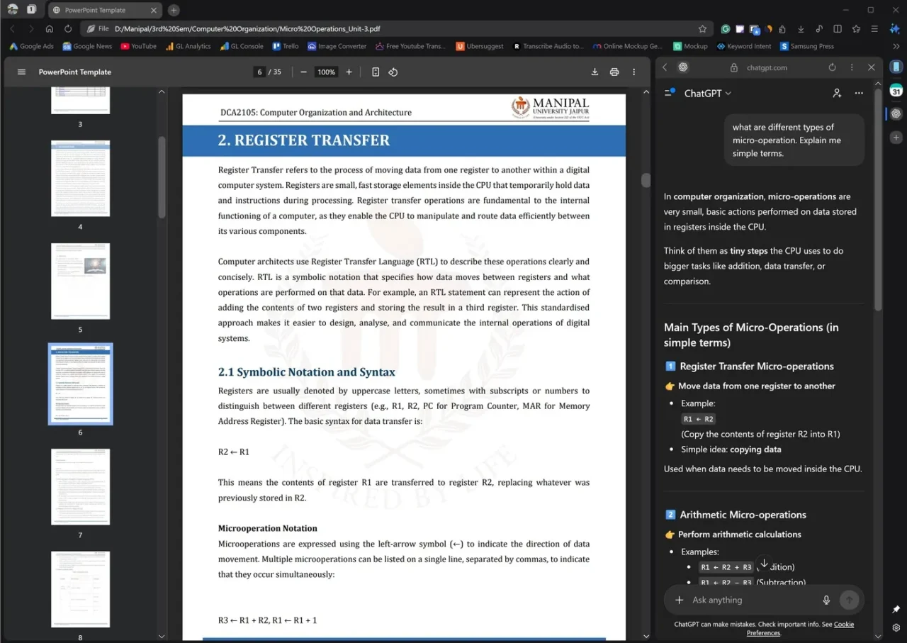 Sidebar on Samsung Internet