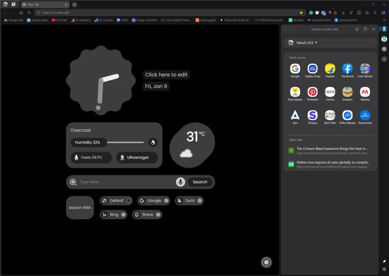 Sidebar on Samsung Internet (2)