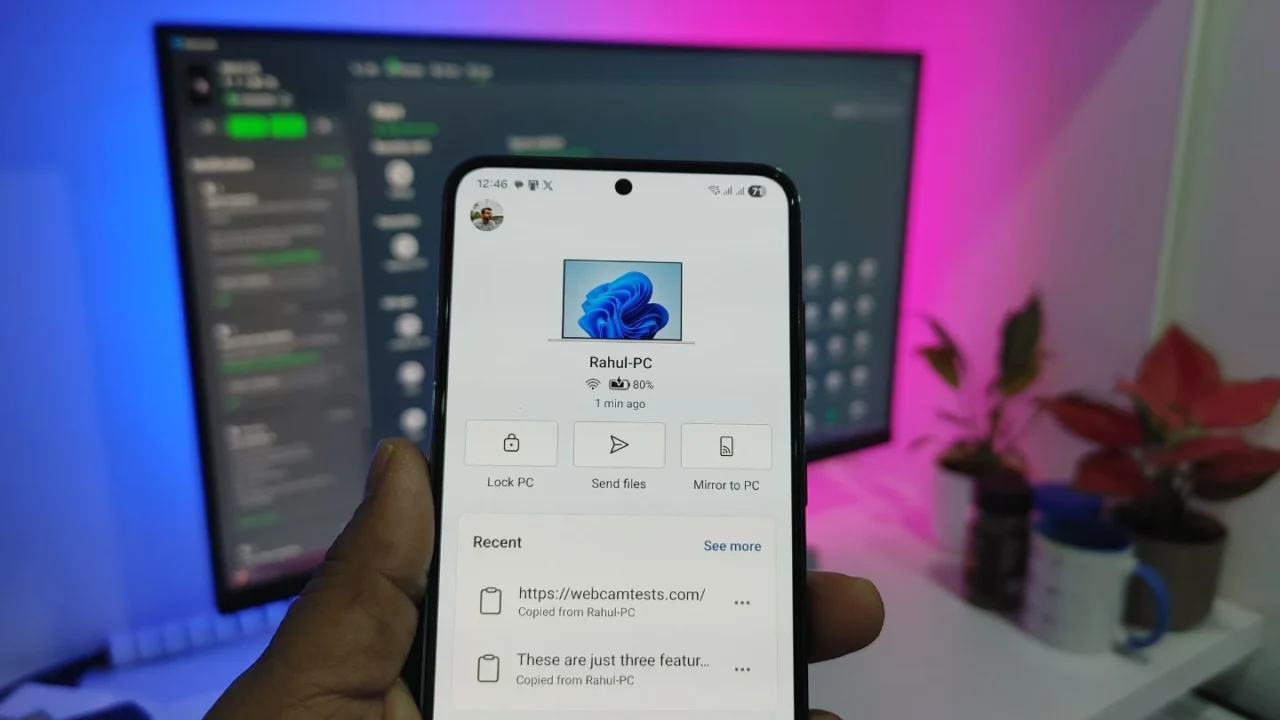 Using Phone Link with a Samsung Galaxy Phone