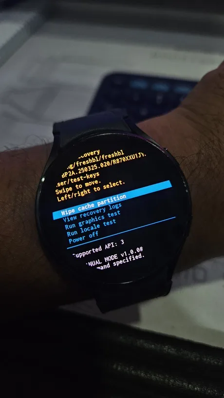 Wipe Cache Partition on Galaxy Watch