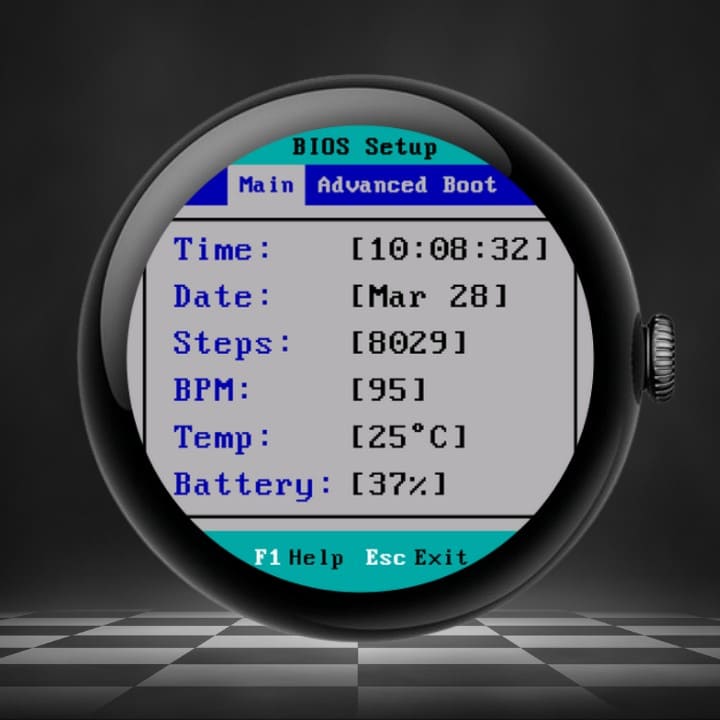 Retro BIOS Watch Face