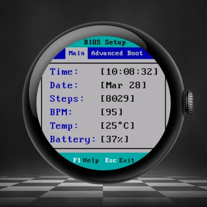 Retro BIOS Watch Face