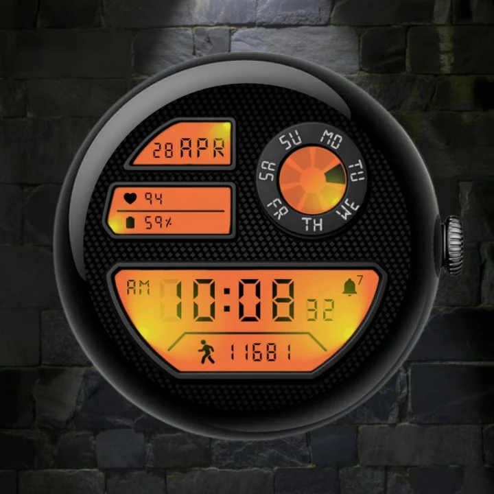 Retro Digital Watch Face