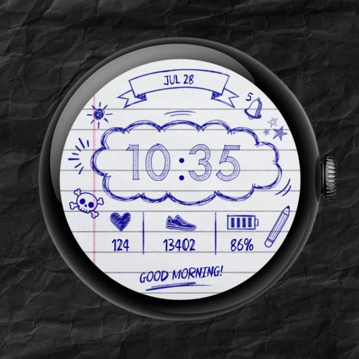 Paper Time Watch Face