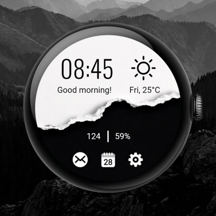 Minimal Monochrome Watch Face