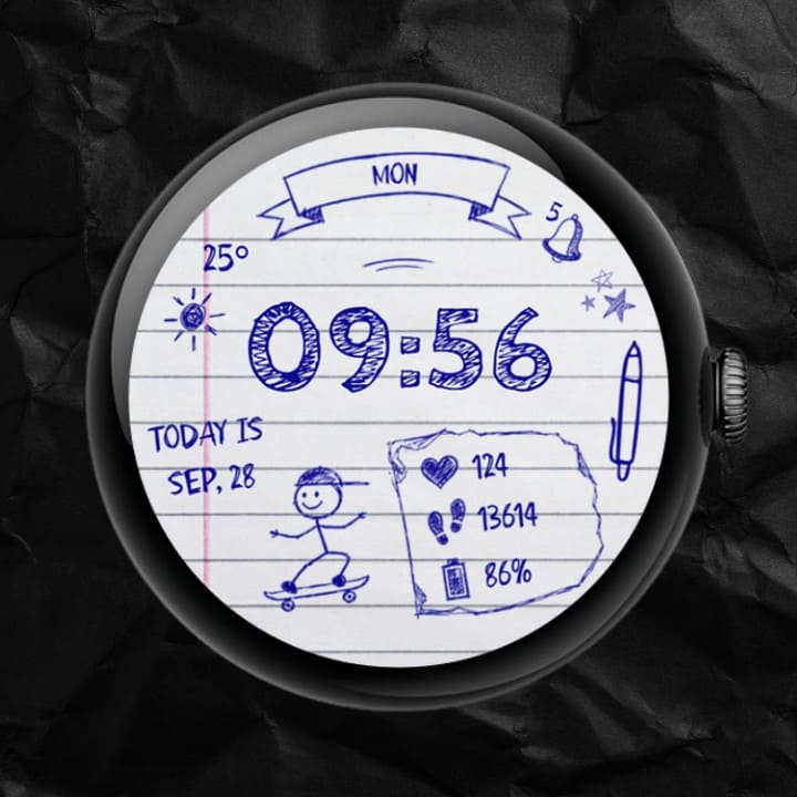 Paper Time 2 Watch Face
