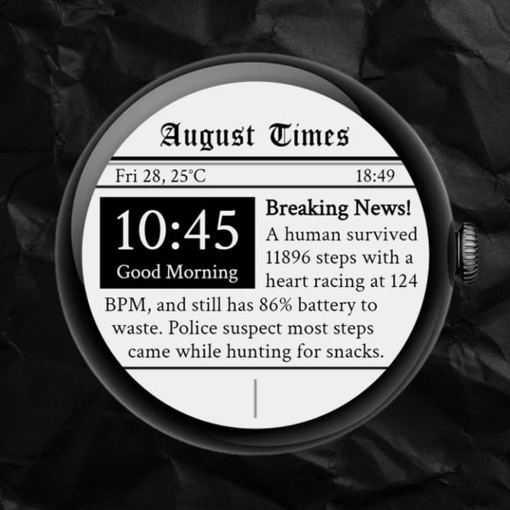 Newspaper Watch Face