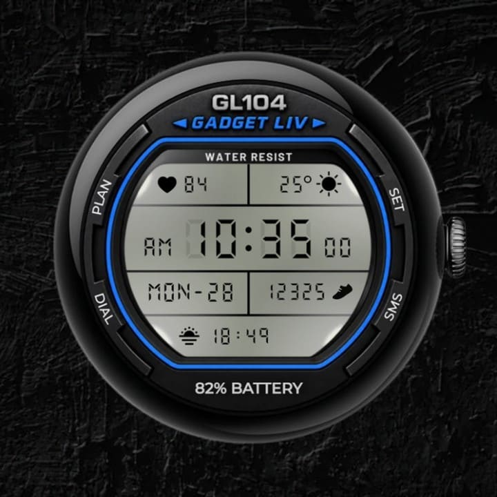Retro LCD GL104 Watch Face