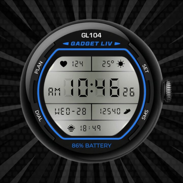 Retro LCD GL104 Watch Face